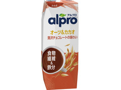 ダノン Alpro 食物繊維＆鉄分 オーツ＆カカオ 贅沢チョコレートの味わい 商品写真