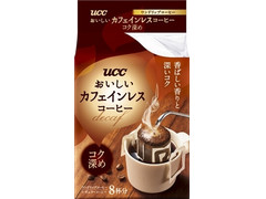 UCC おいしいカフェインレスコーヒー ワンドリップコーヒー コク深め 商品写真