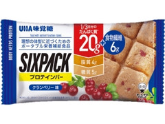 UHA味覚糖 SIXPACK プロテインバー クランベリー味 袋40g