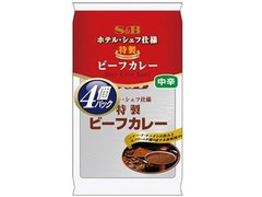 S＆B ホテル・シェフ仕様 特製ビーフカレー 中辛 袋170g×4