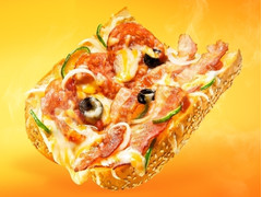 サブウェイ サンドイッチ ピザ ベーコン・イタリアーナ