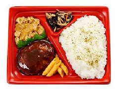 スリーエフ ハンバーグ＆豚スタミナ焼き弁当 商品写真