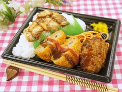 3種の肉盛合せ弁当