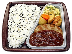 セブン-イレブン デミグラスソースの鉄板焼ハンバーグ弁当 商品写真