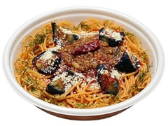 ナスと挽肉のピリ辛トマトスパゲティ