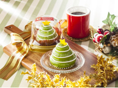 セブン-イレブン 抹茶＆クレームブリュレ クリスマスツリーケーキ 商品写真