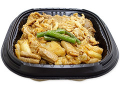 セブン-イレブン 豚肉とホルモンの辛味噌炒め丼 商品写真