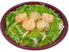 海老と帆立と水菜のスープパスタ 塩味