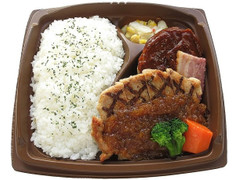 セブン-イレブン まんぷく網焼きポークステーキ＆ハンバーグ 商品写真