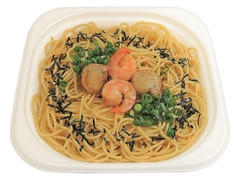 ホタテと海老のバター醤油パスタ