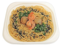 ホタテと海老のバター醤油パスタ