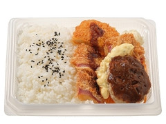 セブン-イレブン 2種ソースのハムカツ＆ハンバーグ弁当