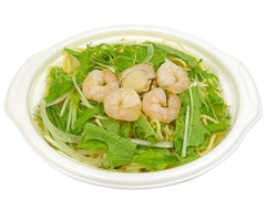 セブン-イレブン 海老と帆立と水菜のスープパスタ 塩味