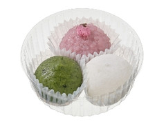 春の三色こもち 桜もち・餡もち・草もち