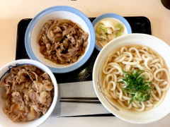 松屋 肉うどんミニ牛めしセット 商品写真