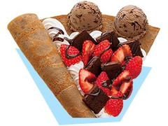 サーティワン アイスクリーム贅沢クレープ ストロベリーブラウニー＆アイスクリーム 商品写真