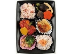 2種ご飯といろいろおかずの弁当 肉団子と白身魚