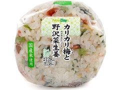 カリカリ梅と野沢菜生姜おにぎり