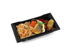 舞茸のせご飯の和風おかず弁当