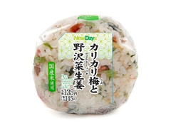 カリカリ梅と野沢菜生姜おにぎり