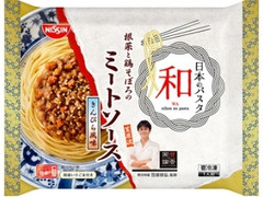 日清食品冷凍 日本のパスタ 根菜と鶏そぼろのミートソース きんぴら風味 商品写真