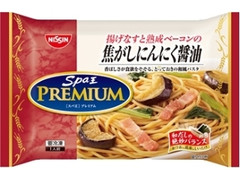 日清食品冷凍 スパ王プレミアム 揚げなすと熟成ベーコンの焦がしにんにく醤油 商品写真