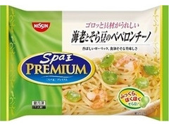 日清食品冷凍 スパ王プレミアム 海老とそら豆のペペロンチーノ 商品写真