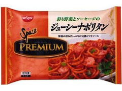 日清食品冷凍 冷凍 スパ王プレミアム 彩り野菜とソーセージのジューシーナポリタン 商品写真