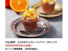 コスモフーズ トップス監修 とろけるチョコプリン（オレンジ） 商品写真