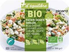 Picard BIO サツマイモとブルグル、緑の野菜、シェーブルチーズのサラダ 商品写真