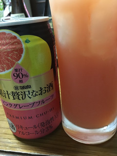 「タカラ 果汁贅沢なお酒 ピンクグレープフルーツ 缶350ml」のクチコミ画像 by レビュアーさん