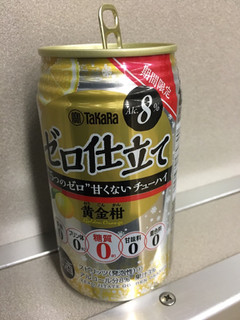 「タカラ 果汁入り糖質ゼロチューハイ ゼロ仕立て 黄金柑 缶350ml」のクチコミ画像 by レビュアーさん