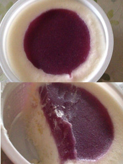 「セブンプレミアム スイーツなかき氷はじめました。 紫いもミルク氷 カップ135ml」のクチコミ画像 by レビュアーさん