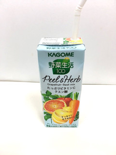 「カゴメ 野菜生活100 ピール＆ハーブ グレープフルーツ・バジルミックス パック200ml」のクチコミ画像 by レビュアーさん