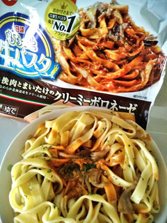 「日清食品冷凍 日清もちっと生パスタ 牛挽肉とまいたけのクリーミーボロネーゼ 袋295g」のクチコミ画像 by minorinりん さん