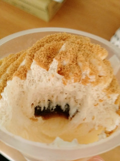 「セブン-イレブン きな粉ホイップの牛乳ぷりん」のクチコミ画像 by ゆづママさん