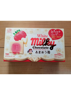 「不二家 ホワイトミルキーチョコレート あまおう苺 箱60g」のクチコミ画像 by リぃさんさん