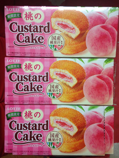 「ロッテ 桃のカスタードケーキ 箱6個」のクチコミ画像 by めーぐーさん