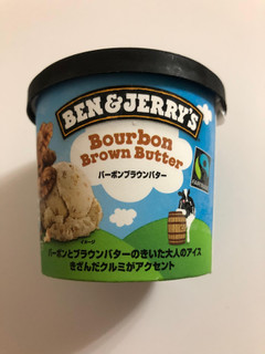 「BEN＆JERRY’S ミニカップ アイスクリーム バーボンブラウンバター カップ120ml」のクチコミ画像 by *C*さん