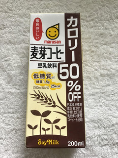 「マルサン 豆乳飲料 カロリー50％OFF 麦芽コーヒー パック200ml」のクチコミ画像 by レビュアーさん