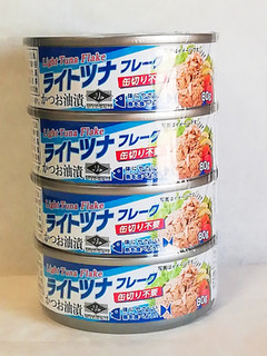 「神戸物産 ライトツナフレーク かつお油漬 缶80g×4」のクチコミ画像 by ミヌゥさん