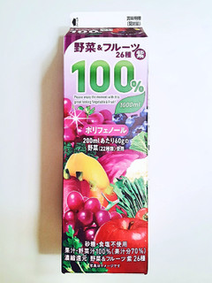 「ローソンストア100 VL 野菜＆フルーツ 26種 紫 100％ パック1000ml」のクチコミ画像 by MAA しばらく不在さん