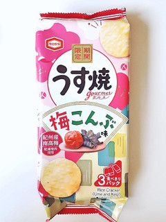 「亀田製菓 うす焼グルメ 梅こんぶ味 袋75g」のクチコミ画像 by MAA しばらく不在さん