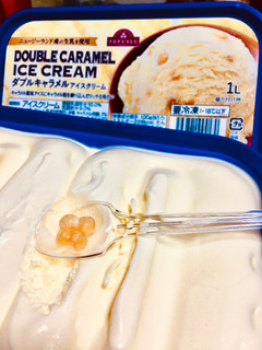 「トップバリュ ダブルキャラメルアイスクリーム カップ1L」のクチコミ画像 by キューティハニーさん