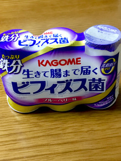 「カゴメ 生きて腸まで届くビフィズス菌 たっぷり鉄分 ブルーベリー味 カップ100ml×3」のクチコミ画像 by ビールが一番さん