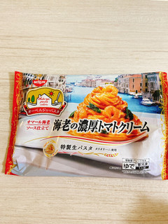 「日清食品冷凍 日清オーベルジュ・パスタ 海老の濃厚トマトクリーム 袋285g」のクチコミ画像 by のんみるくさん