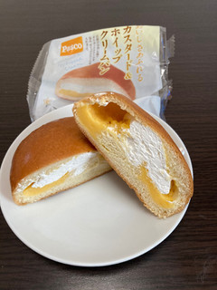 「Pasco おいしさあふれる カスタード＆ホイップクリームパン 袋1個」のクチコミ画像 by chan-manaさん
