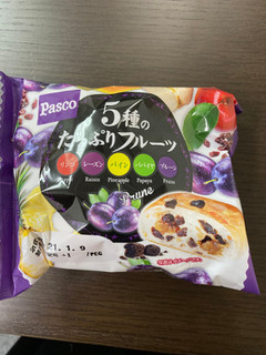 「Pasco 5種のたっぷりフルーツ リンゴ、レーズン、パイン、パパイヤ、プルーン 袋1個」のクチコミ画像 by chan-manaさん