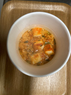 「マルちゃん なめらか豆腐すうぷ スンドゥブチゲ味 カップ11.3g」のクチコミ画像 by こまつなさん