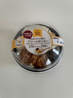 「ファミリーマート 北海道産小豆のつぶあん使用 白玉とわらび餅のクリームぜんざい」のクチコミ画像 by みーまろさん